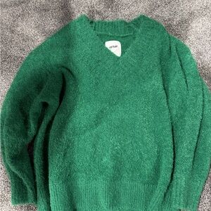 Aerie Forest Green Textured Knit oversized